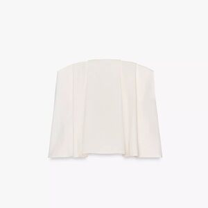 Zara strapless pleated top size medium nwt